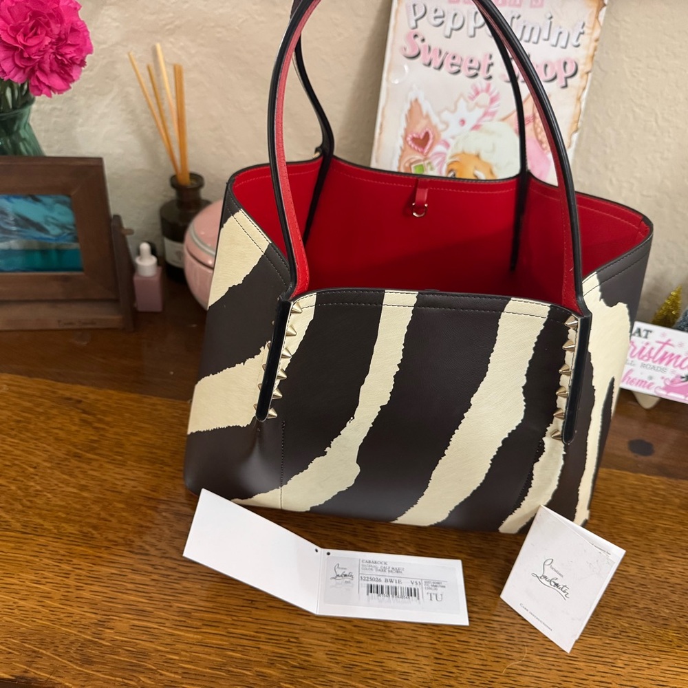 Christian Louboutin Cabarock Zebra Tote
